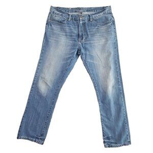 Chip & Pepper Ike Jeans Men 38x32  Relaxed Straight Whiskered Denim Pants EUC